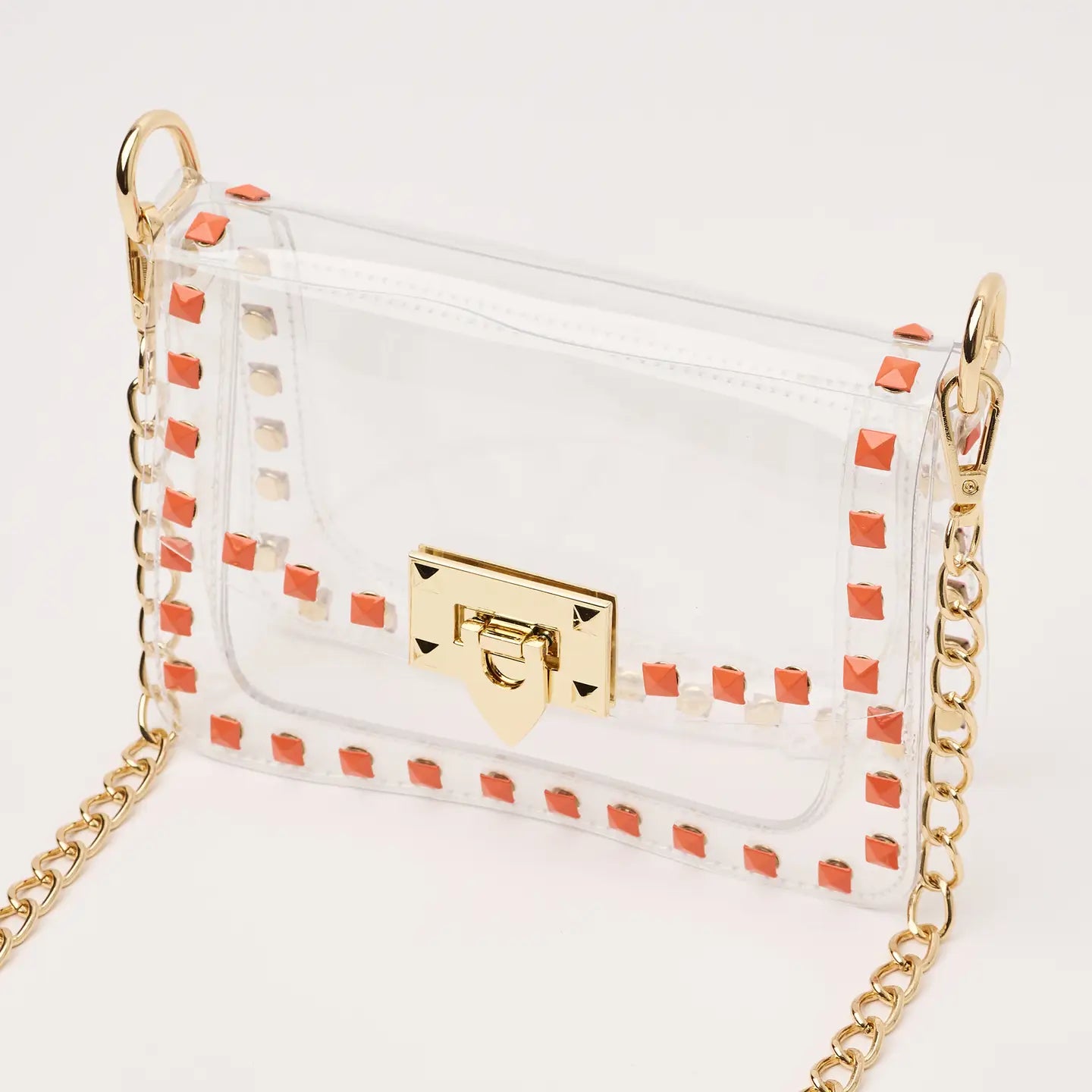 The Jackie Clear Purse - Orange