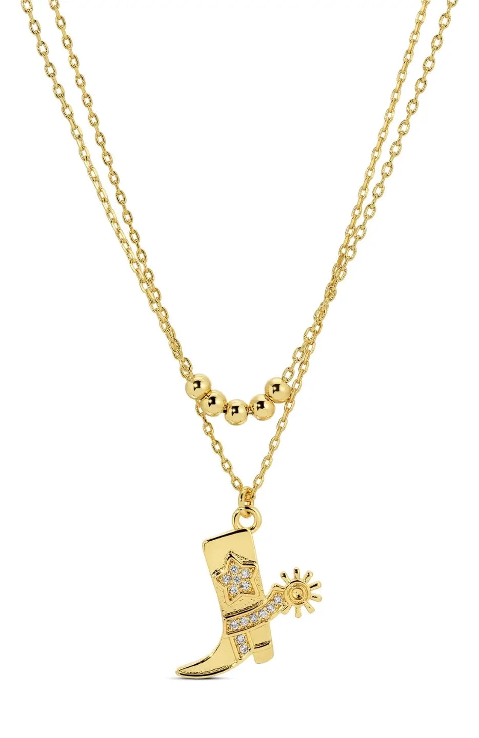 Glitzy Cowgirl Boot Necklace