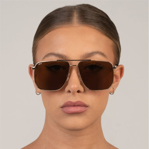 Sorrento Sunglasses Gold|Brown