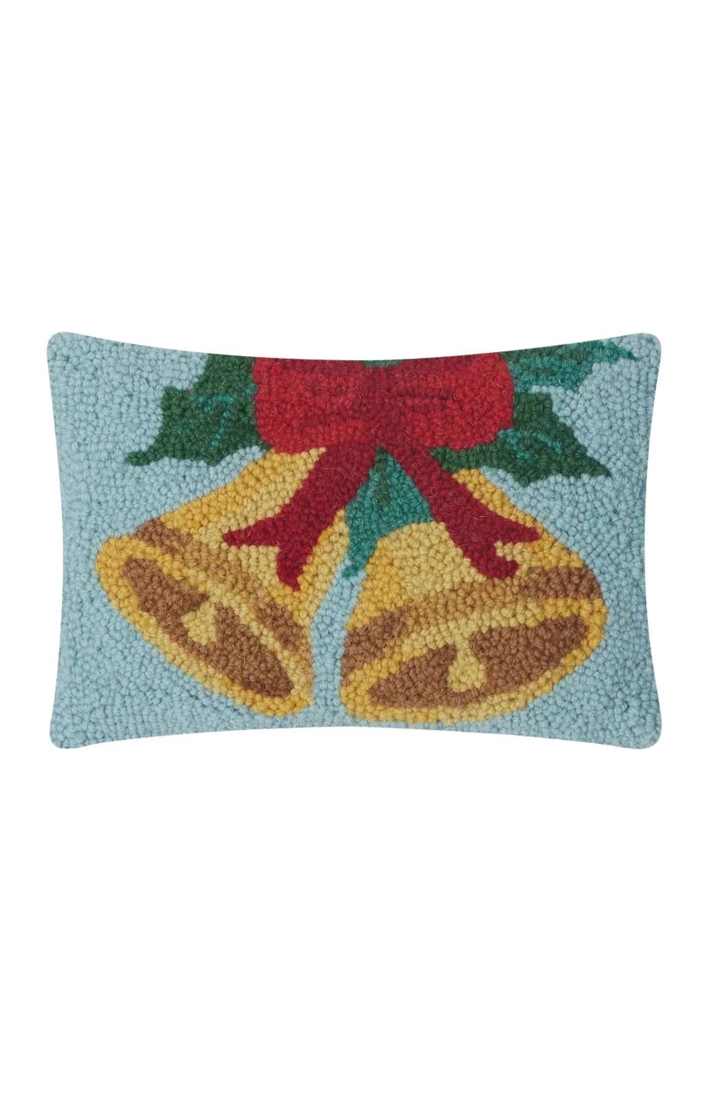 Holiday Bells Hook Pillow 8x12