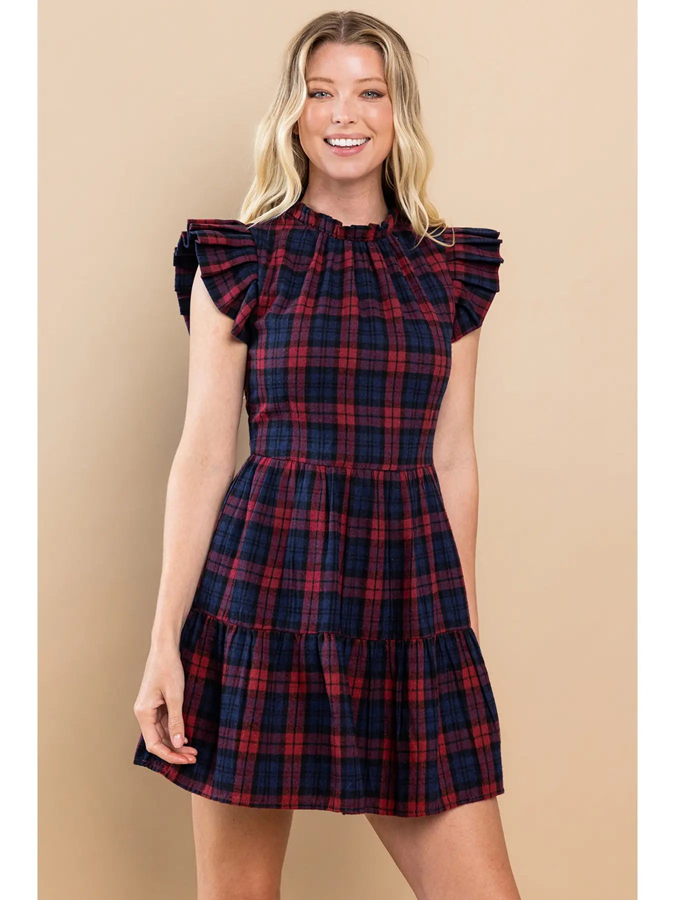 Let's Holiday Plaid Dress