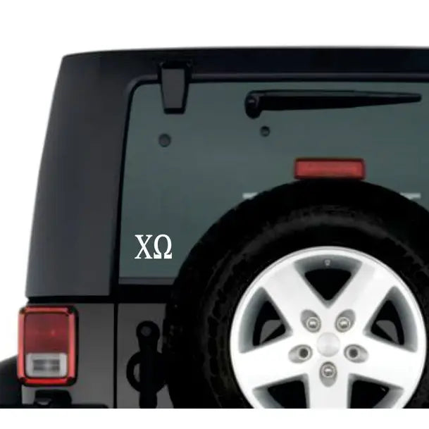 Chi Omega Letter Decal Sticker