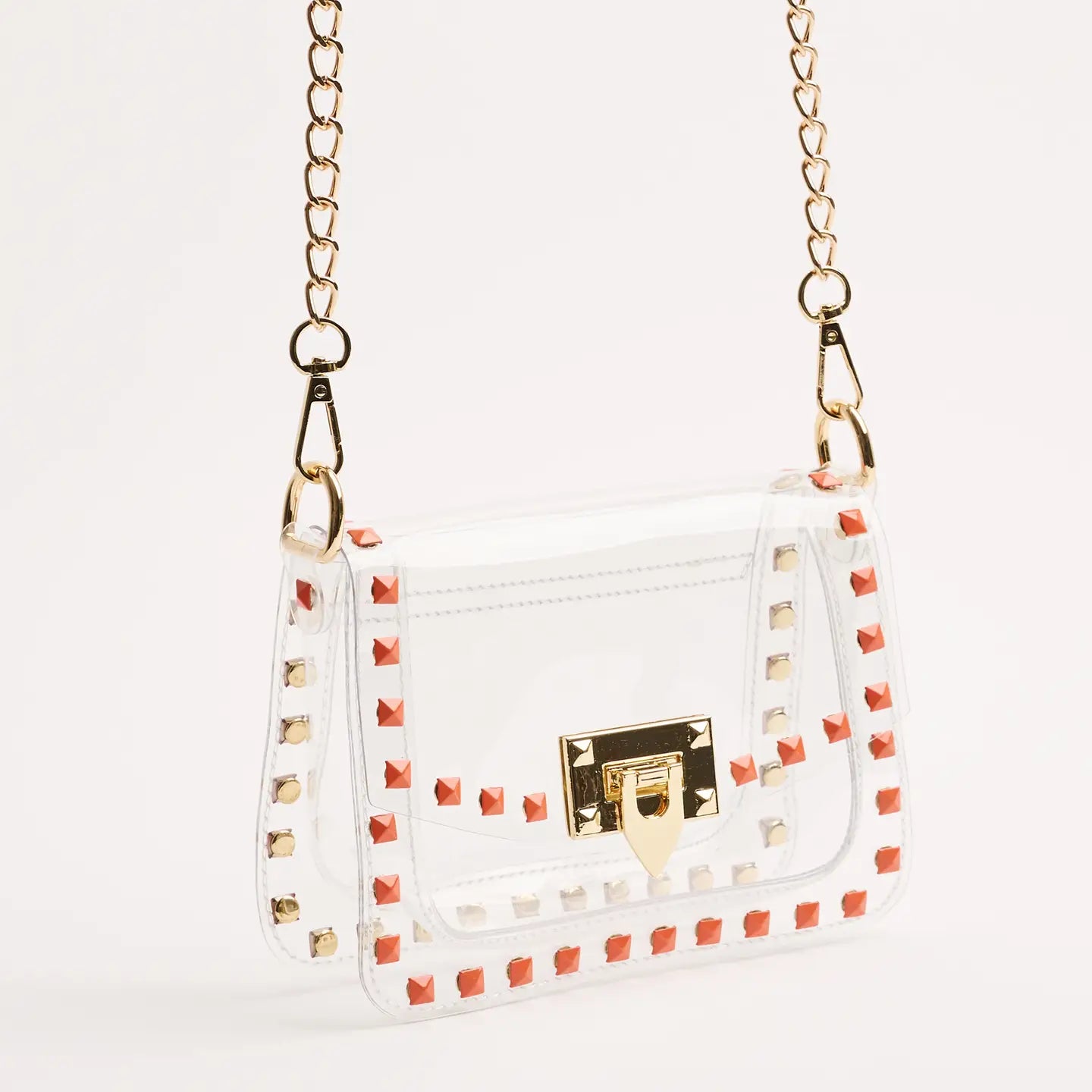 The Jackie Clear Purse - Orange