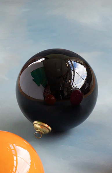 Halloween Ball Ornament, Black,  10"