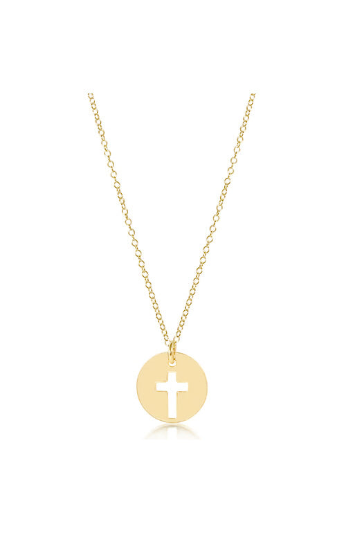 16" NECKLACE GOLD - BLESSED GOLD DISC