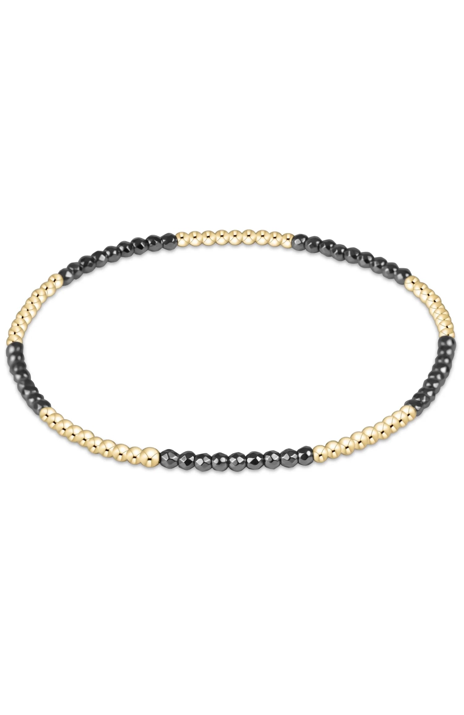 Blissful Pattern 2mm Bead Bracelet - Silver Facete