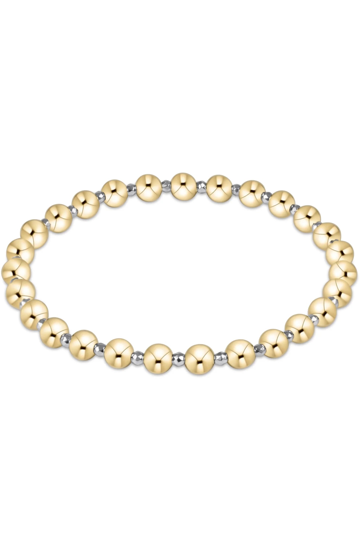 enewton Extends - Bright Silver Faceted Hematite Grateful Pattern 5mm Bead Bracelet