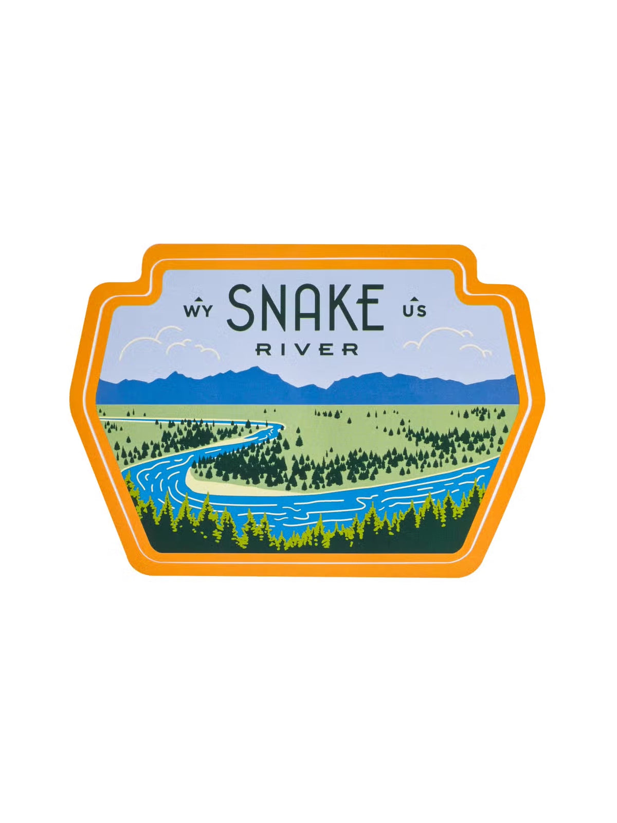 Snake River Sticker — Wooden Nickel