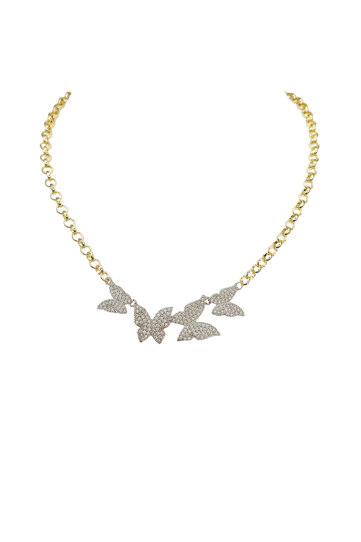 Betty Butterfly Necklace - Gold/Silver
