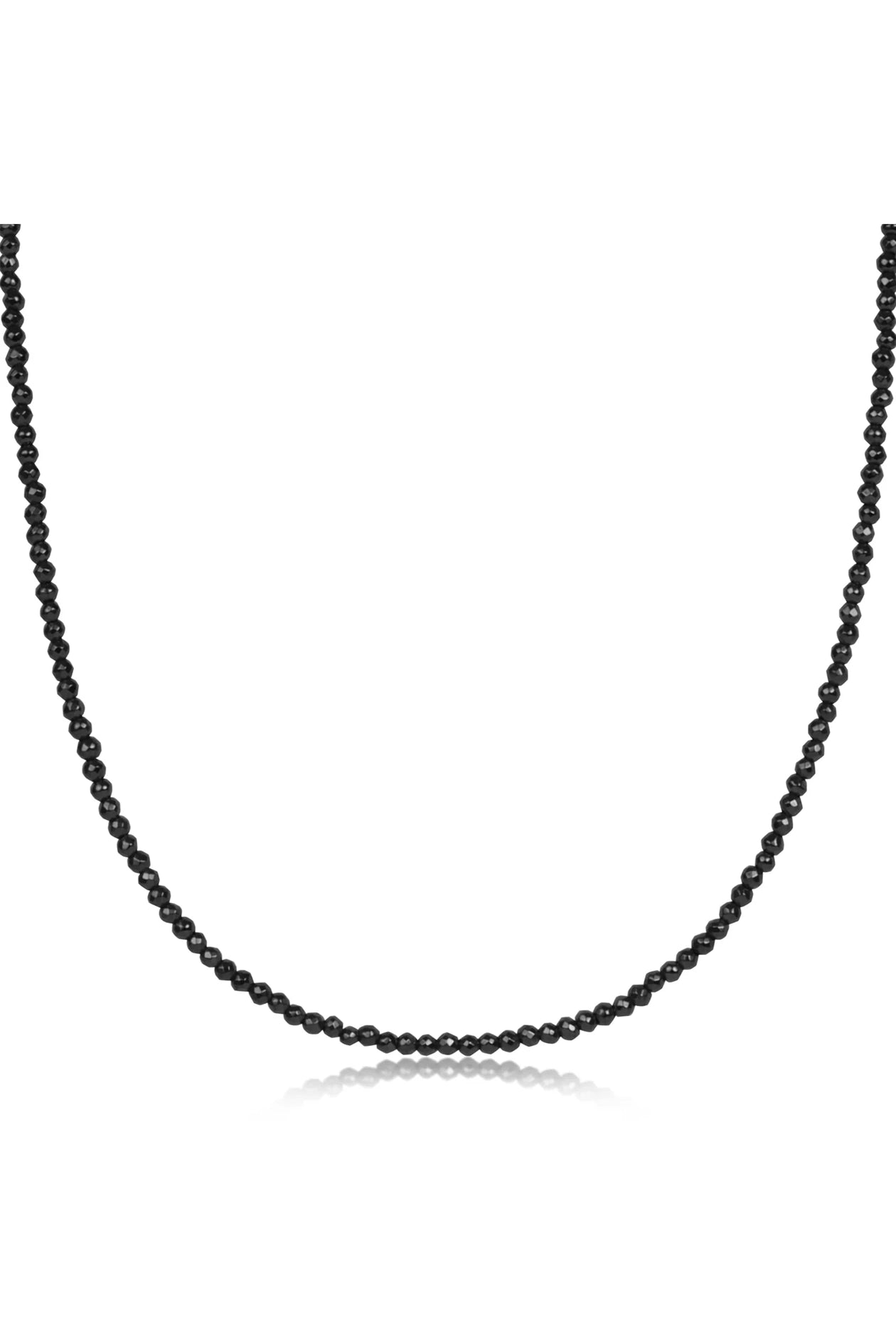 15" Choker Faceted Hematite 2mm Bead