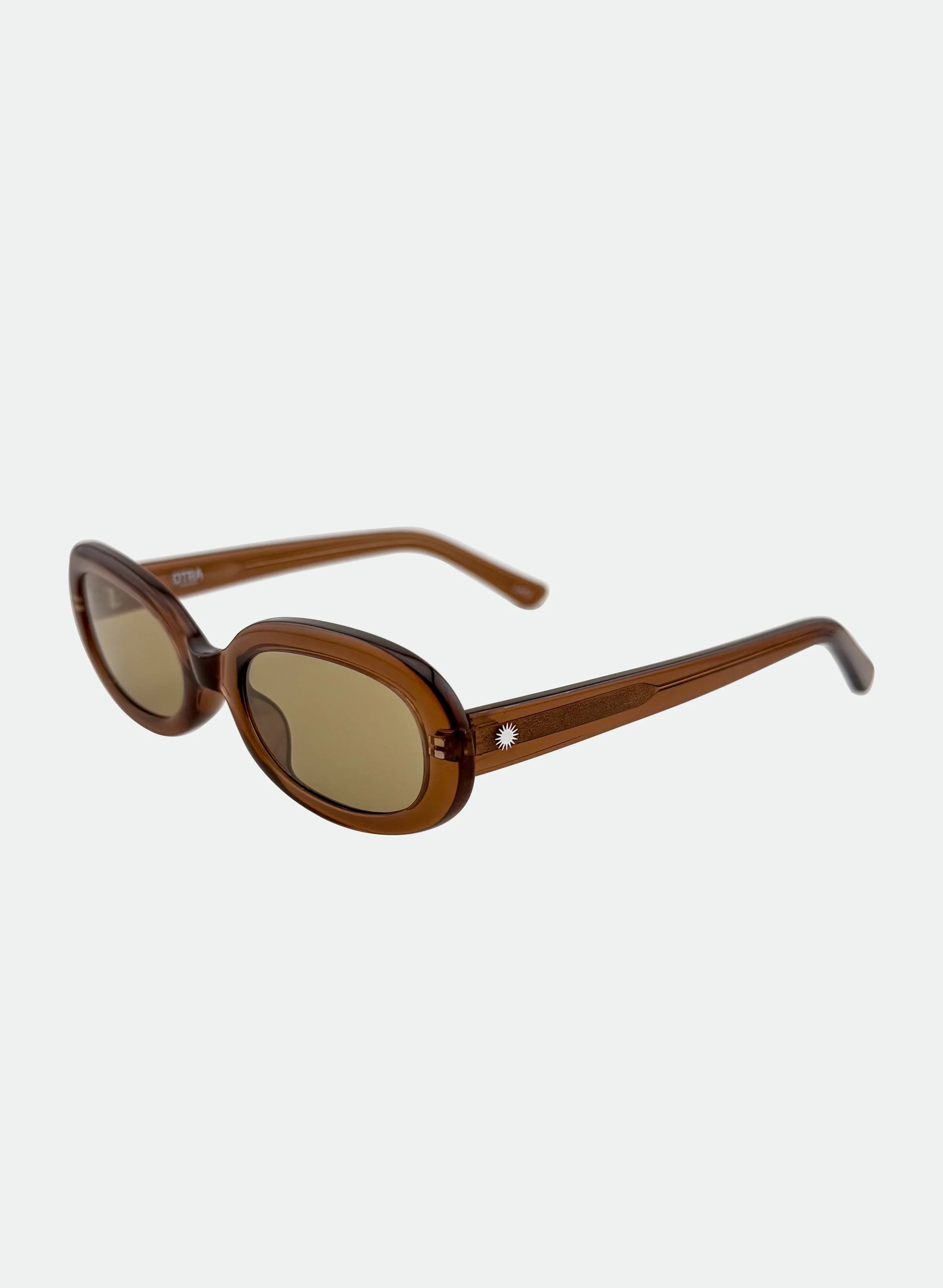 Cleo Sunglasses Transparent Coffee/Brown