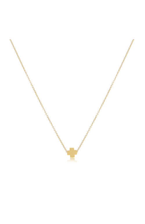 16" NECKLACE GOLD - SIGNATURE CROSS GOLD