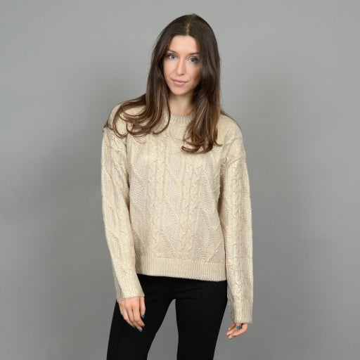 Rowan Metallic Crew Sweater