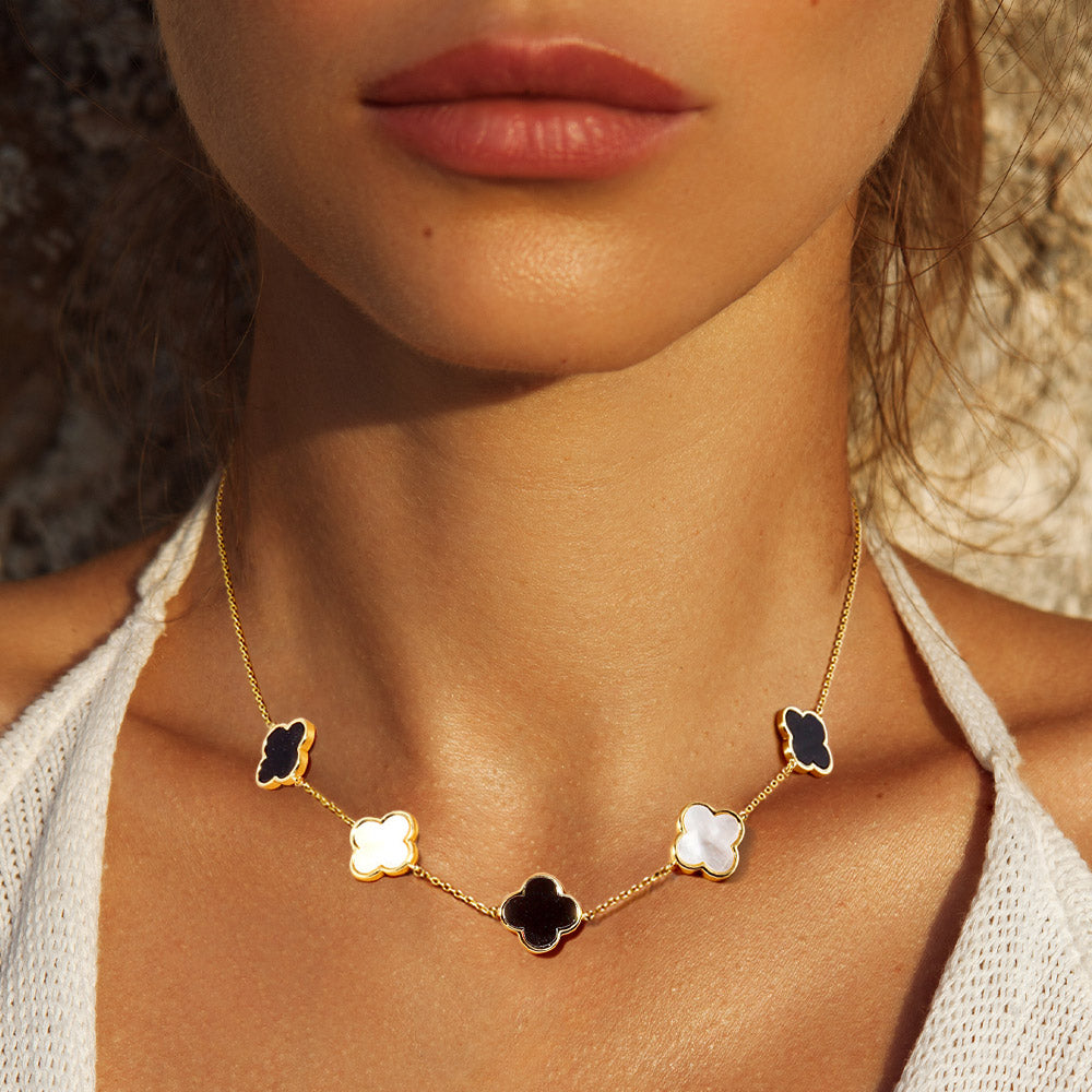 Linked Quatrefoil Necklace