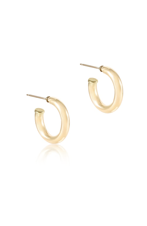 ROUND GOLD 1" POST HOOP - 4MM - SMOOTH