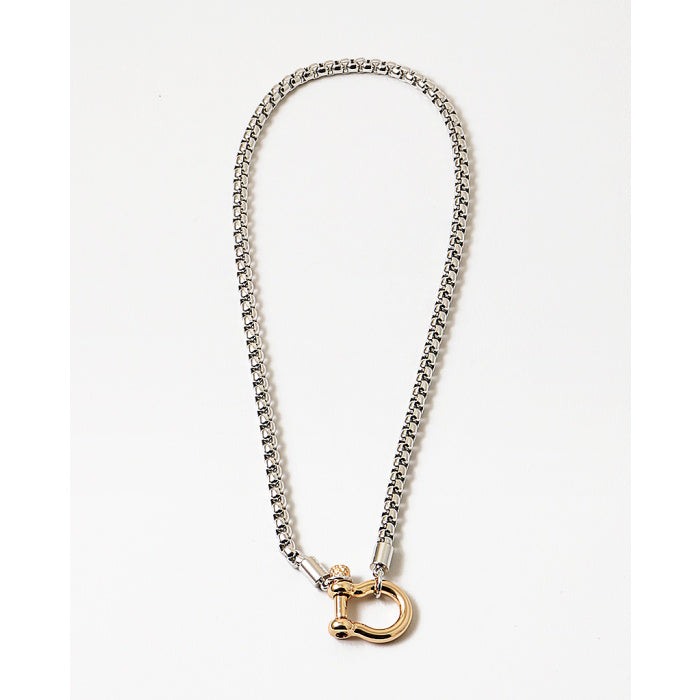 Two Tone Carabiner Necklace