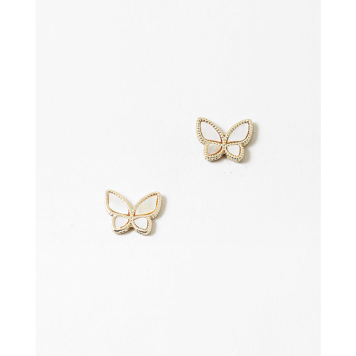 Pearly Butterfly Studs