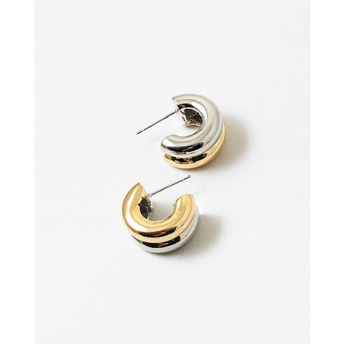 Two Tone Duo Hoops