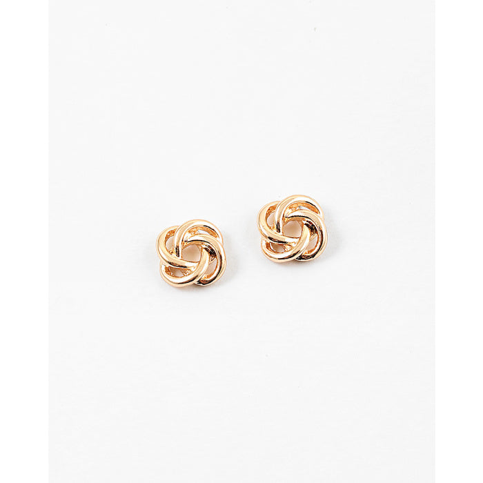 Simple Knot Studs Gold