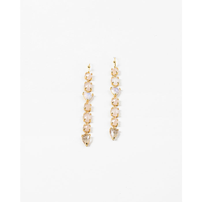 Blush Rhinestone Drop Earrings