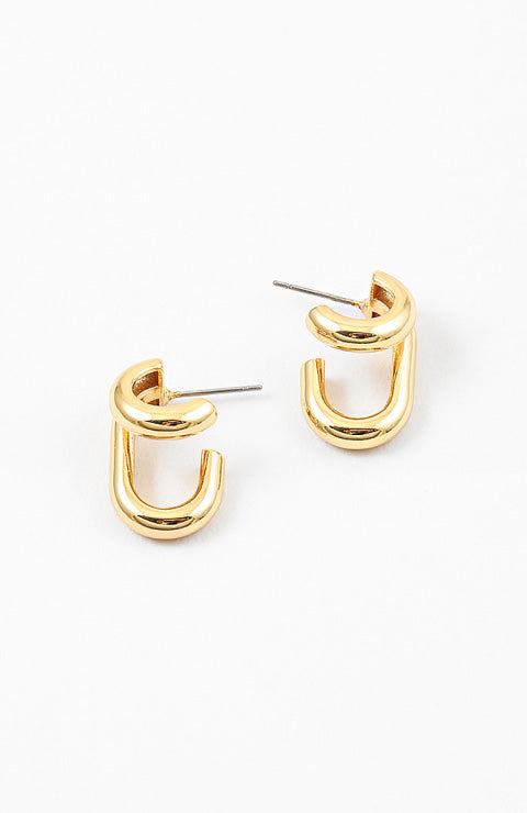 Gold Double Hoop Earrings