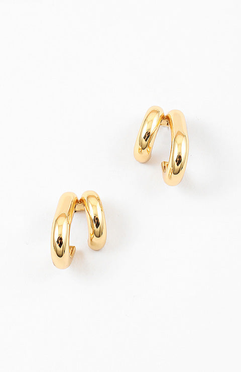 Gold Double Hoop Earrings