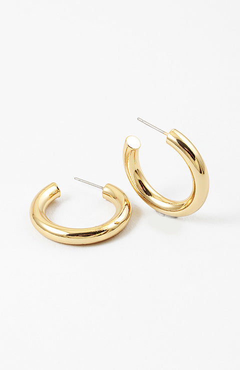 Smooth Gold Hoop - 1.25"