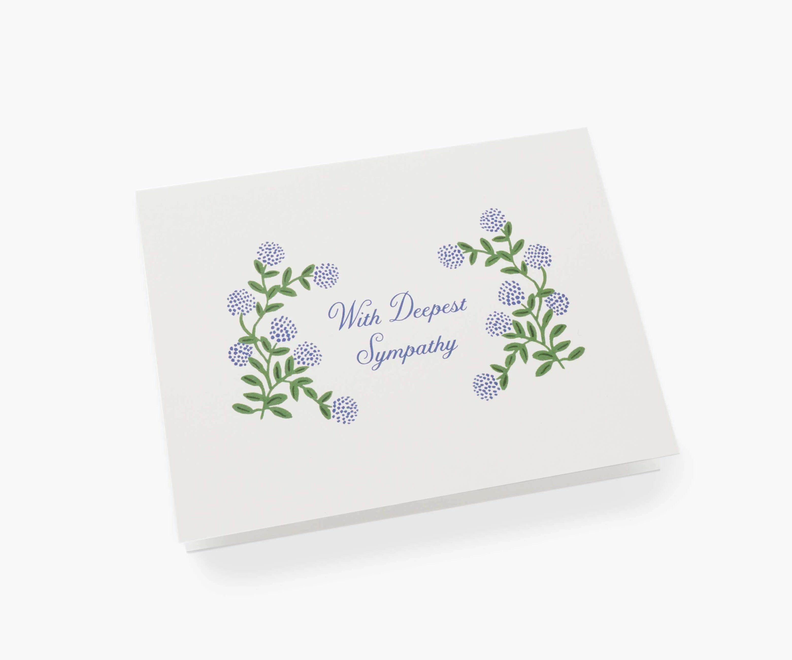 Hydrangea With Deepest Sympathy Card