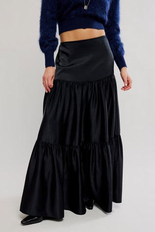 JULIETTE SATIN MAXI SKIRT