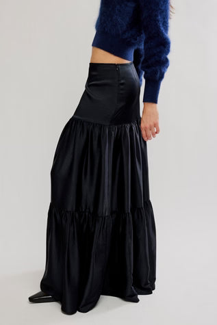 JULIETTE SATIN MAXI SKIRT
