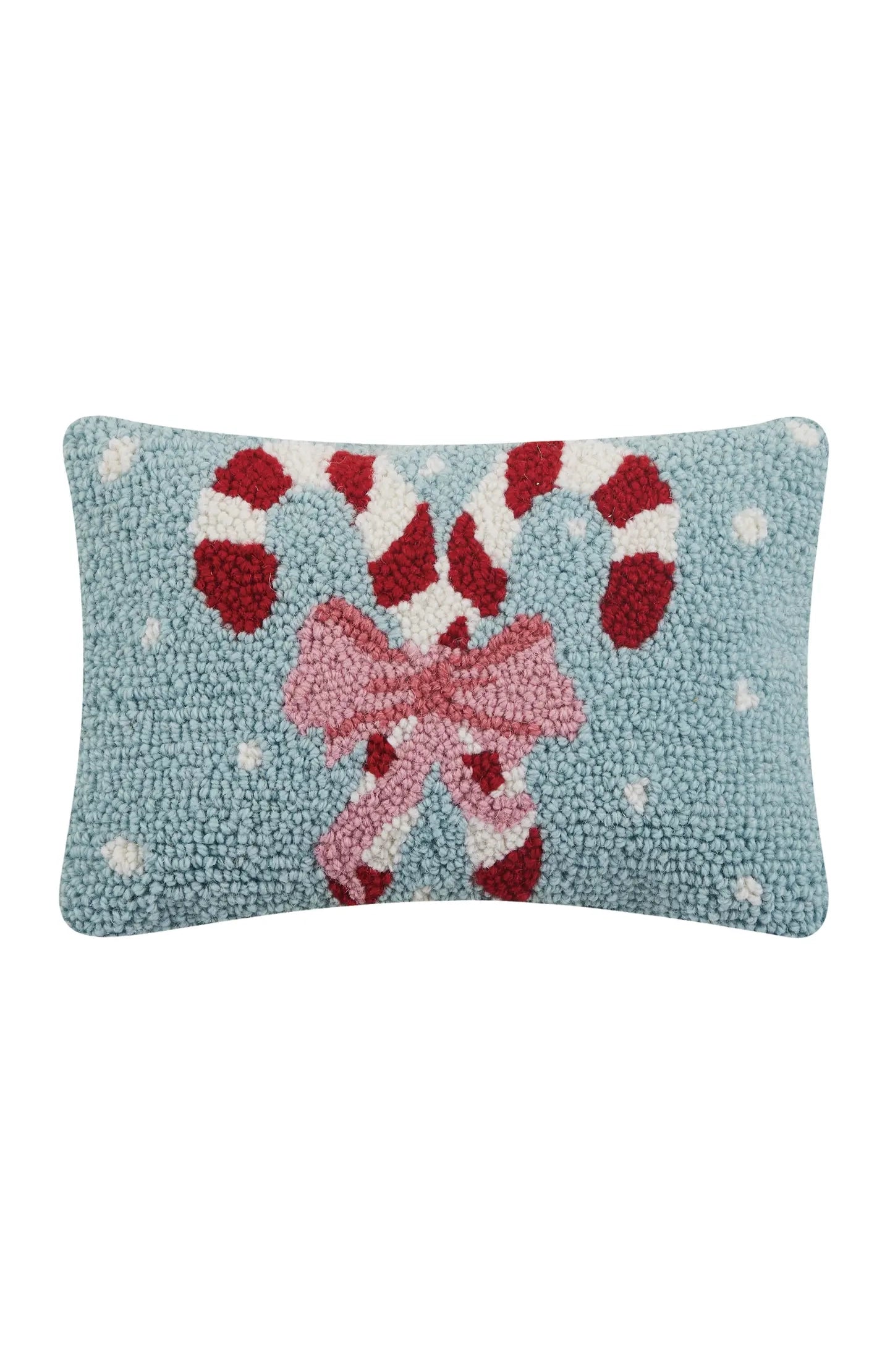 Holiday Candy Cane Hook Pillow 8x12