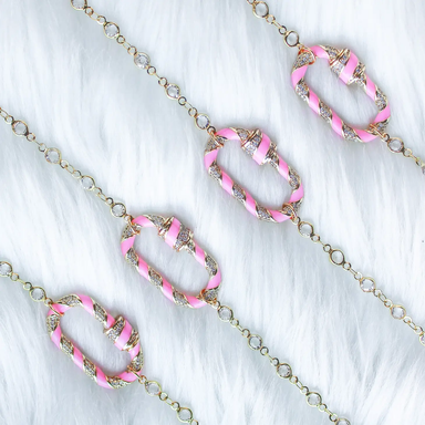 Keepsakes Carabiner Necklace in Pink by Farrah B