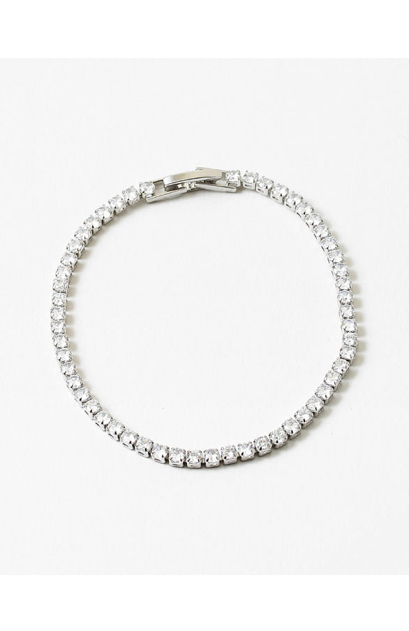 Tennis Bracelet - Silver/Clear