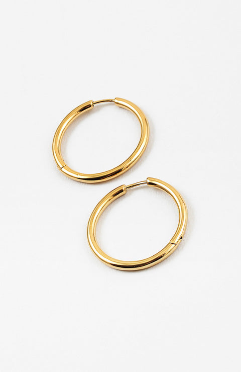 1" Gold Hoop Earrings