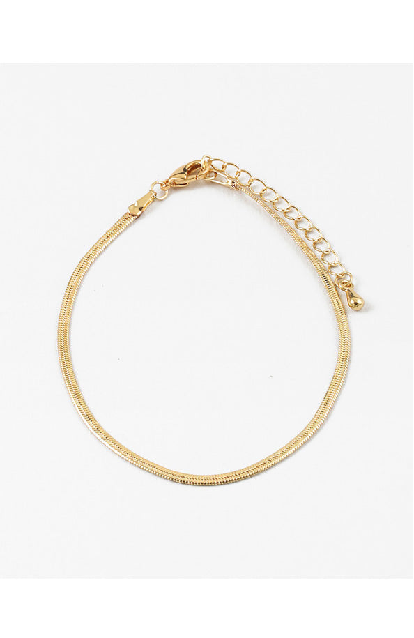 Gold Snake Chain Tennis Bracelet