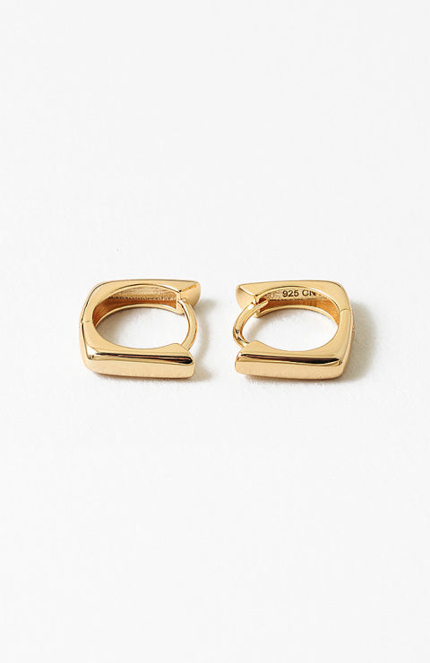 Small Square Huggie Earrings