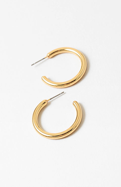 1" Gold Dipped Hoops