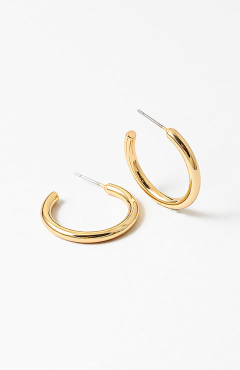 1" Gold Dipped Hoops