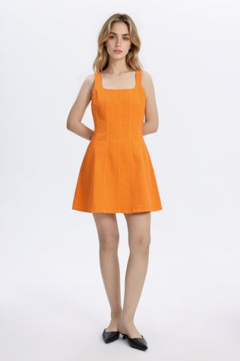 MONTREAL DENIM STRAP DRESS