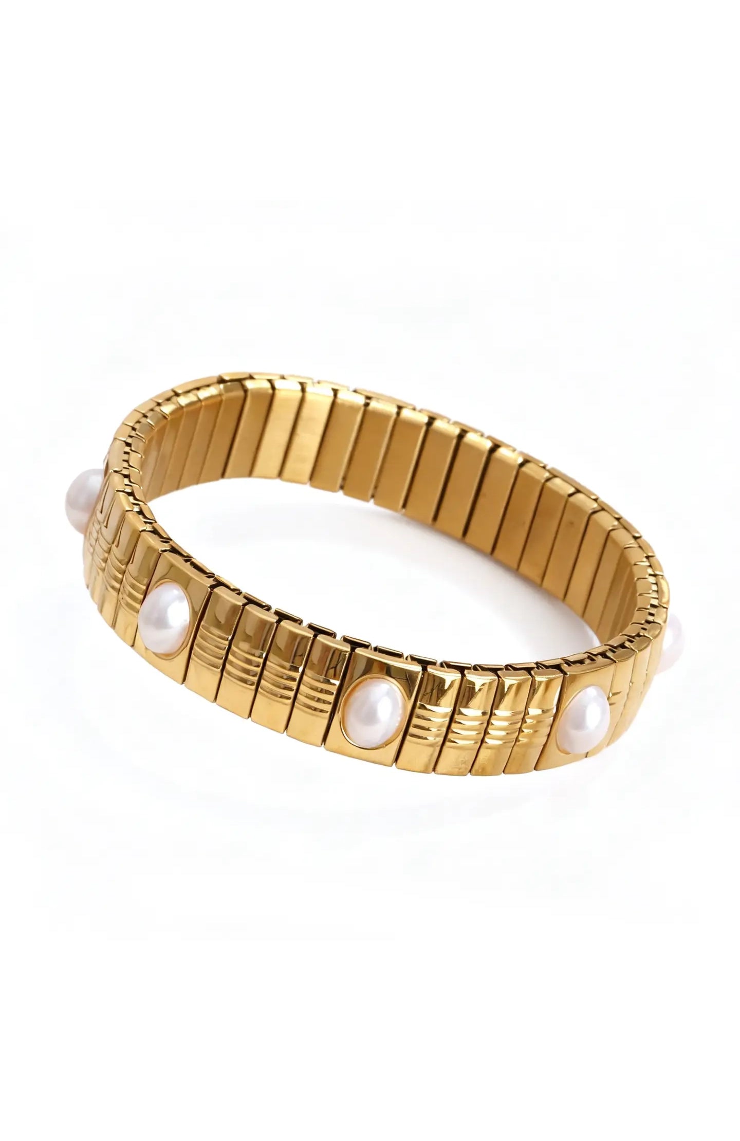 Oval Pearl Icon Tile Bracelet- Waterproof
