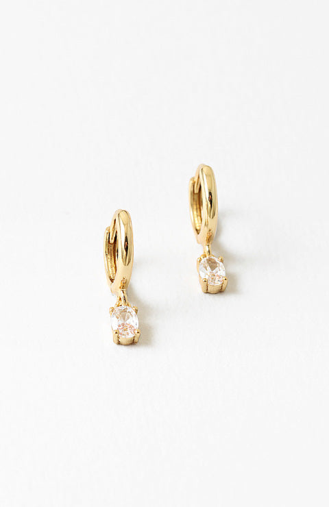 Delicate Crystal Drop Huggies