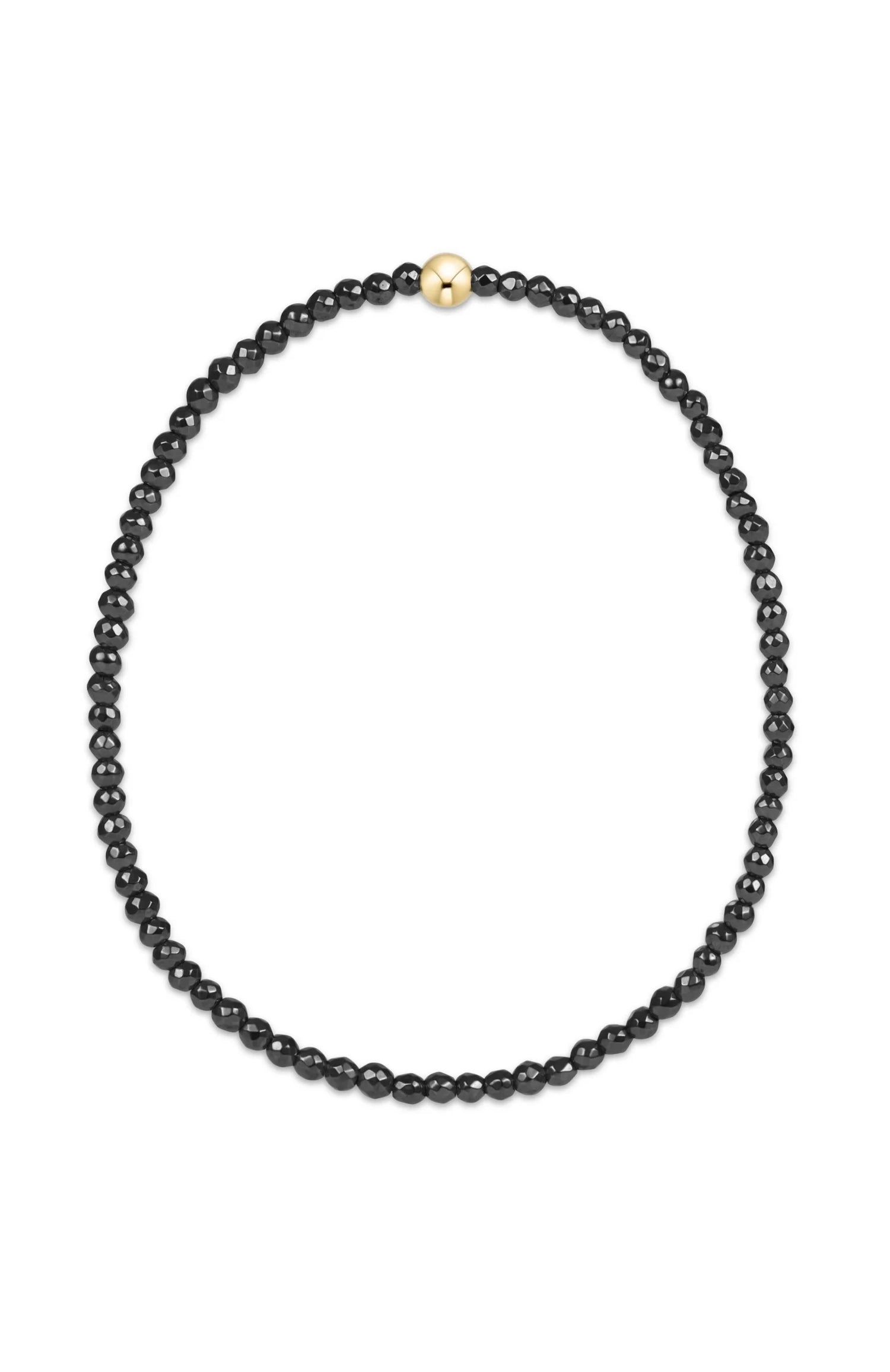 Faceted Hematite 2mm Bead Bracelet