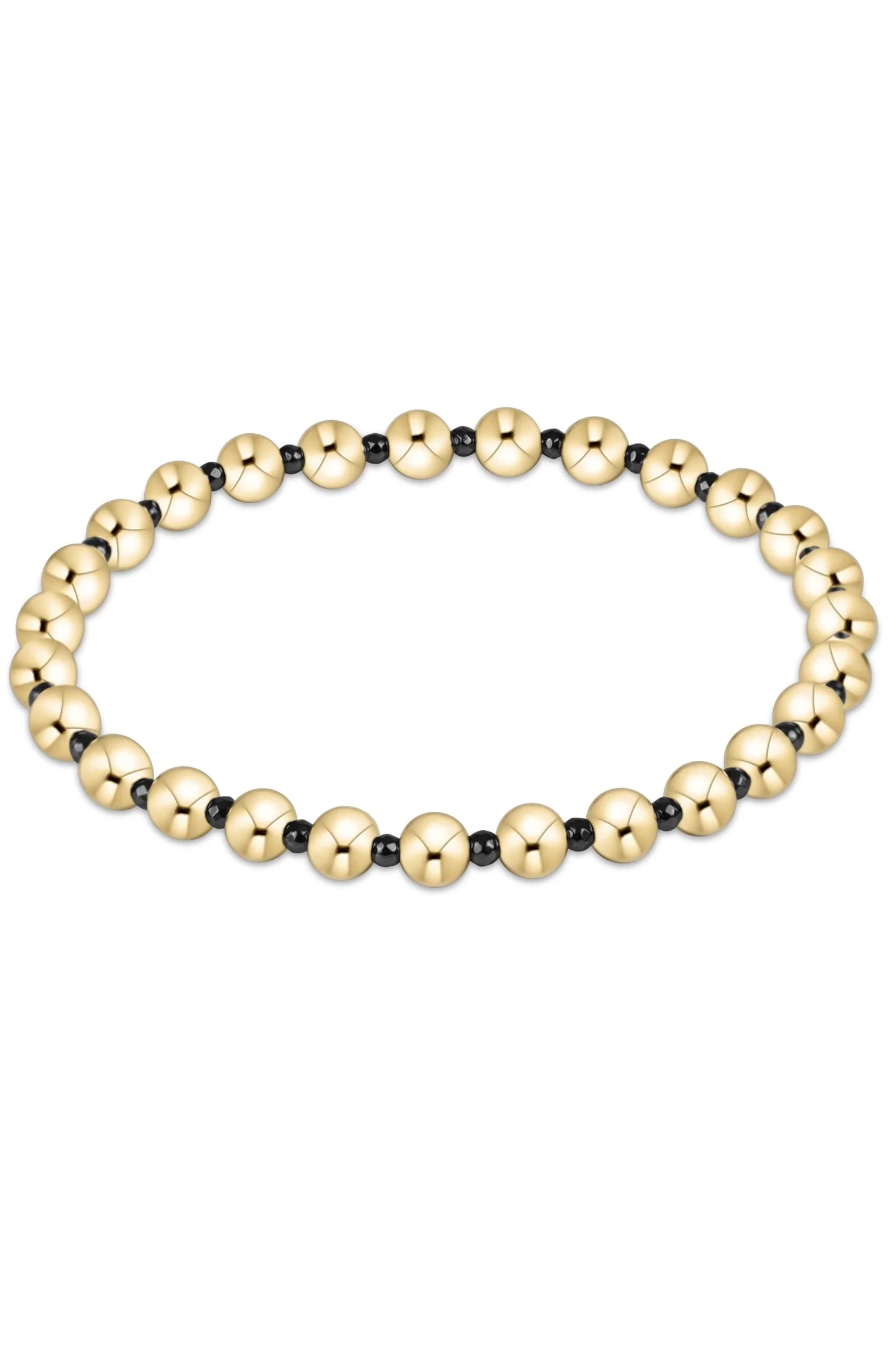 Faceted Hematite Grateful Pattern 5mm Bead Bracelet