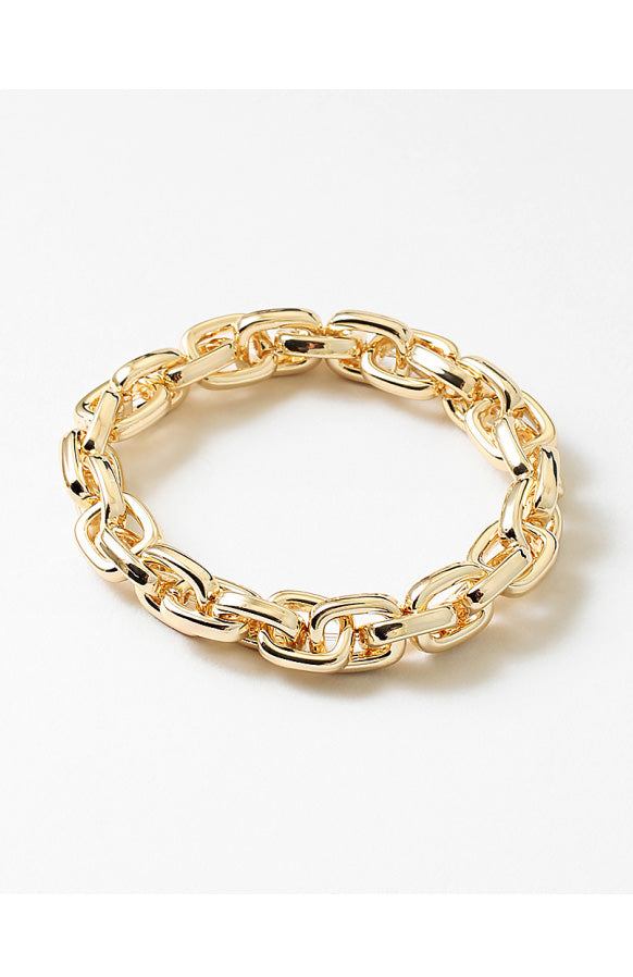 Gold Link Bracelet - Round