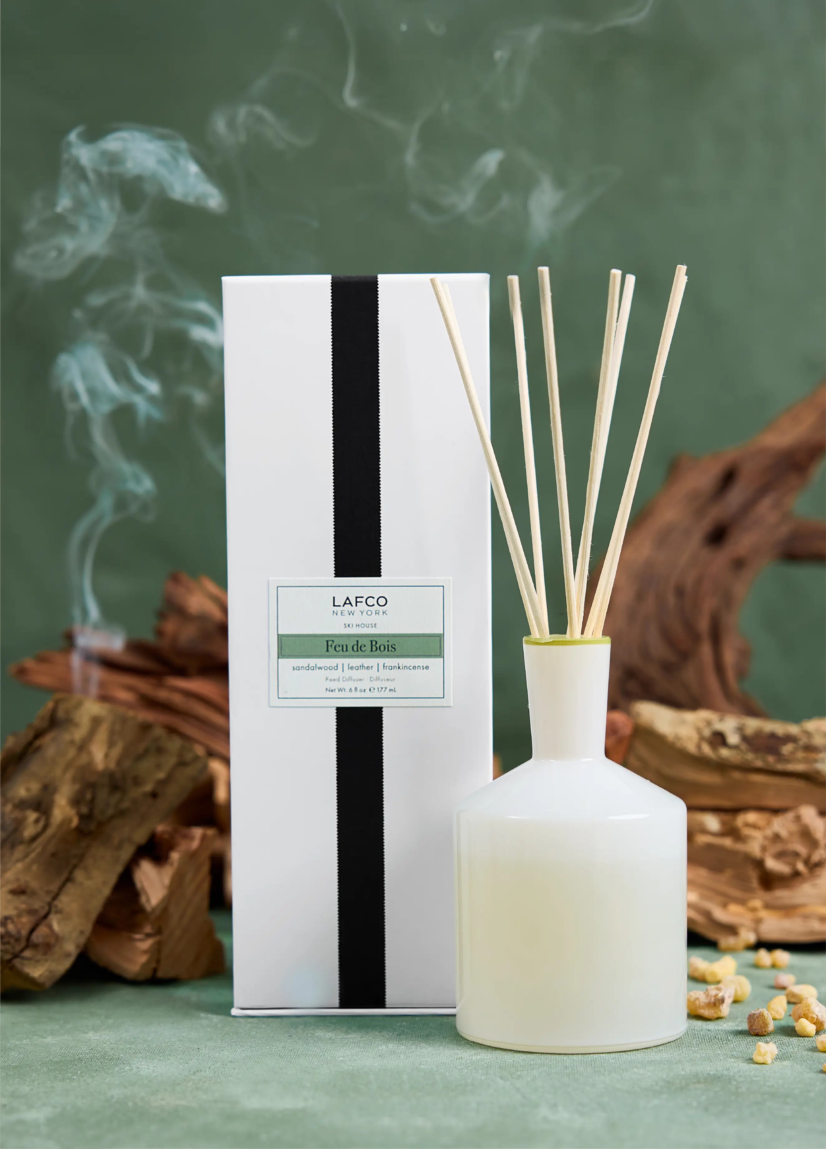 6oz Ski House Classic Reed Diffuser Feu De Bois