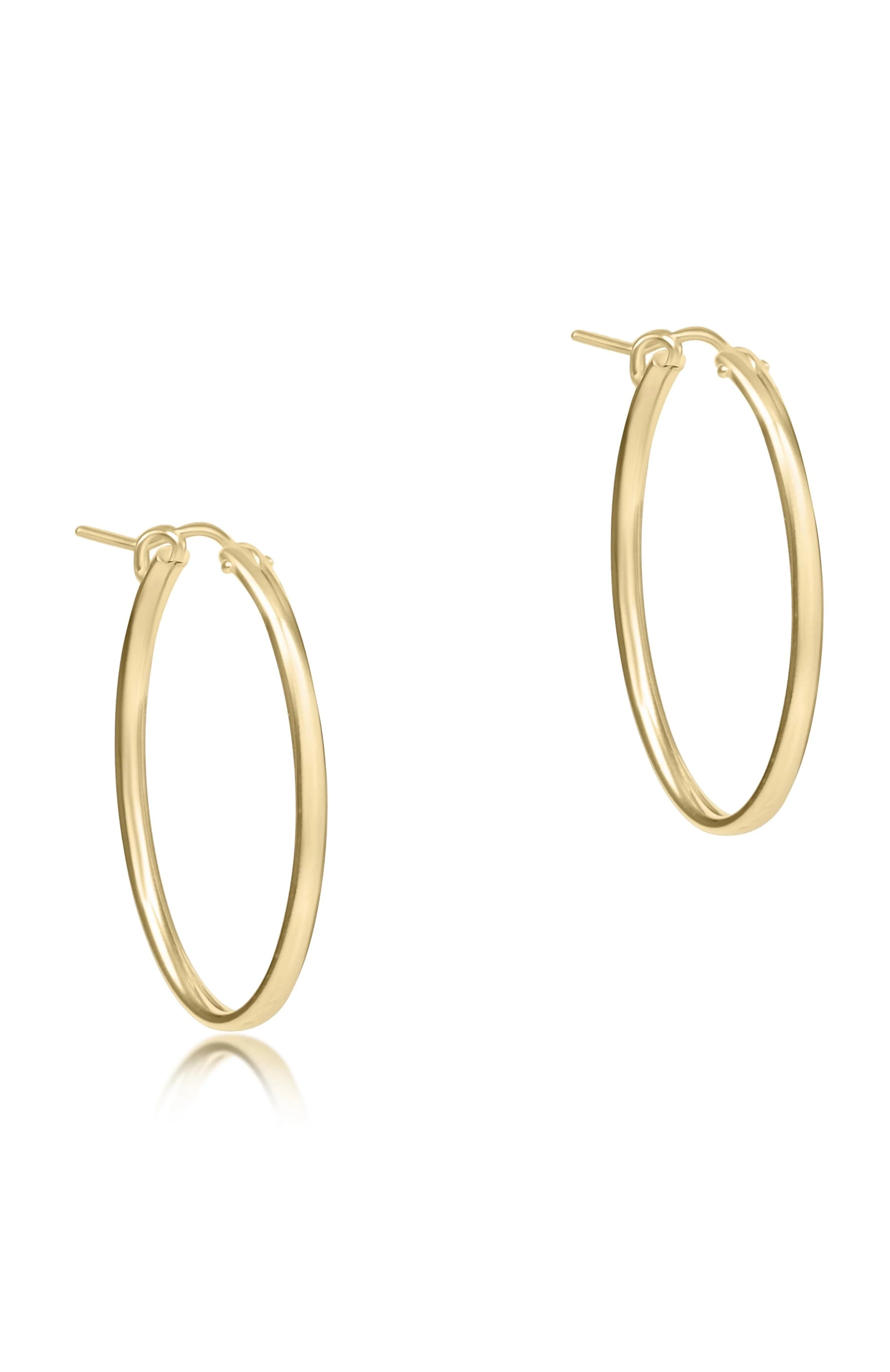 Oval Gold 1" Hoop - Smooth