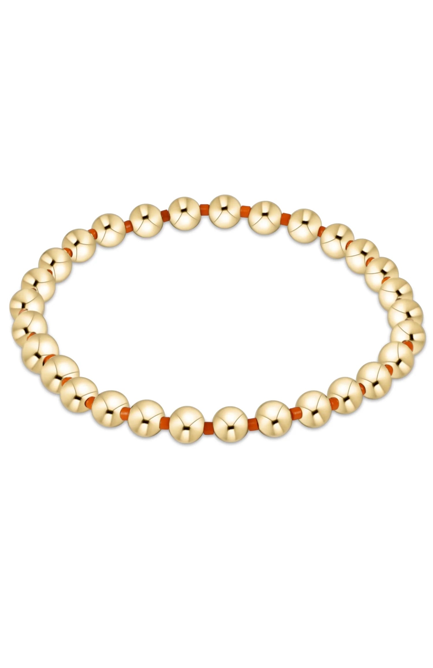 Gameday Hope Grateful 5mm Bead Bracelet - Orange