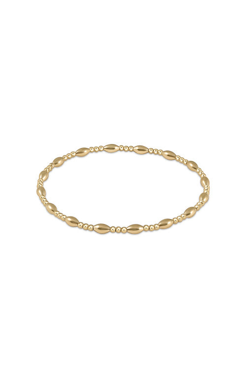 Harmony Sincerity Pattern 2mm Bead Bracelet Gold