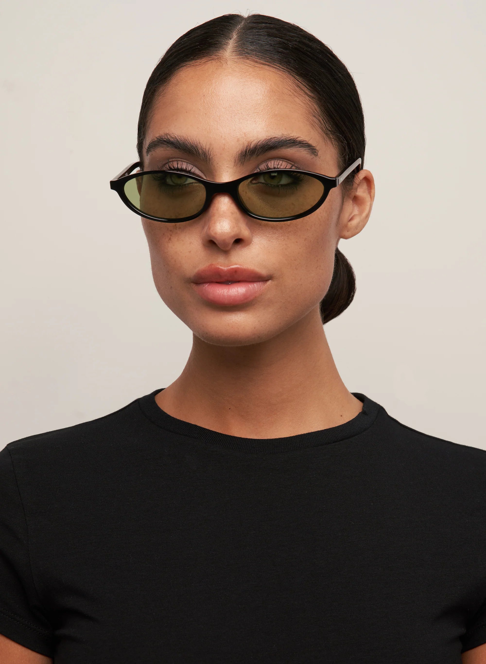 Hazel Sunglasses Black/Light Green