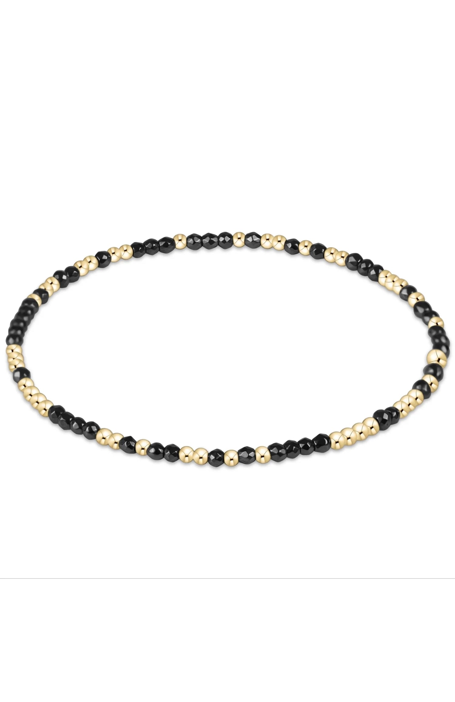 Hope Unwritten Faceted Hematite 2mm Bead Bracelet